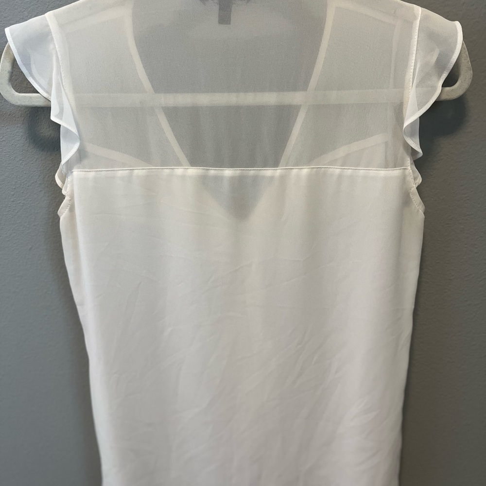 Express Ivory Ruffle Top - Picture 2 of 2